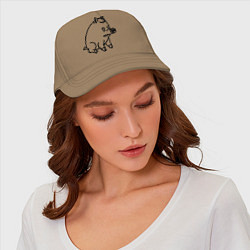 Бейсболка Pig, цвет: миндальный — фото 2