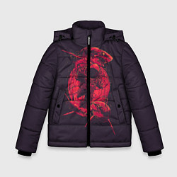 Куртка зимняя для мальчика Shark Space, цвет: 3D-черный