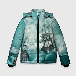 Куртка зимняя для мальчика Море, цвет: 3D-черный