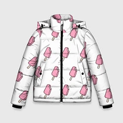 Зимняя куртка для мальчика Мороженое розовое