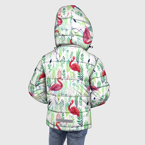 Зимняя куртка для мальчика Цветы и бабочки 2 / 3D-Красный – фото 4