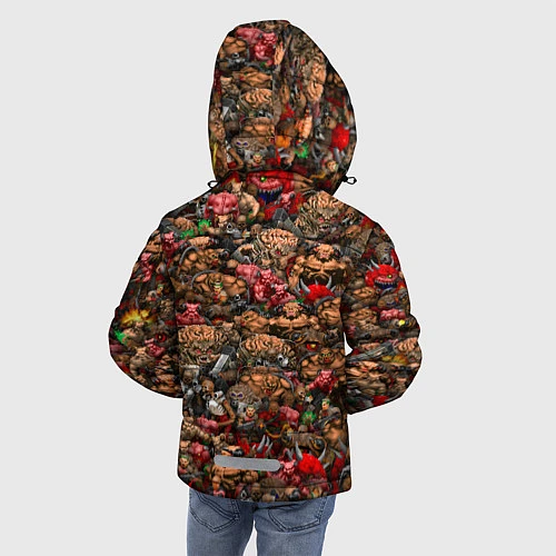 Зимняя куртка для мальчика DOOM: Pixel Monsters / 3D-Черный – фото 4