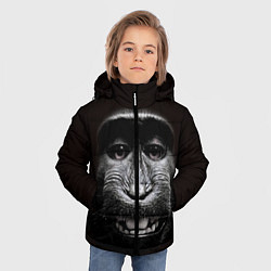Куртка зимняя для мальчика Улыбка обезьяны, цвет: 3D-черный — фото 2