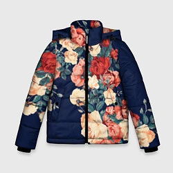 Куртка зимняя для мальчика Fashion flowers, цвет: 3D-черный