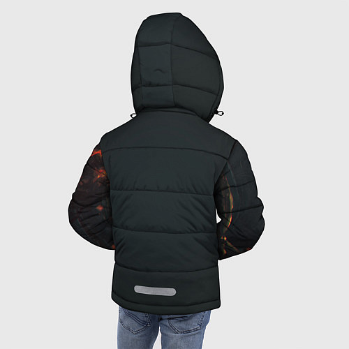 Зимняя куртка для мальчика Лисица в лесу / 3D-Черный – фото 4