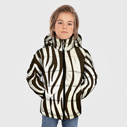 Куртка зимняя для мальчика Шкура зебры, цвет: 3D-светло-серый — фото 2