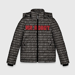 Куртка зимняя для мальчика Mr. Robot: Binary code, цвет: 3D-черный