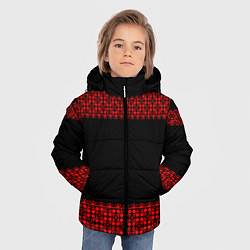 Куртка зимняя для мальчика Славянский орнамент (на чёрном), цвет: 3D-черный — фото 2