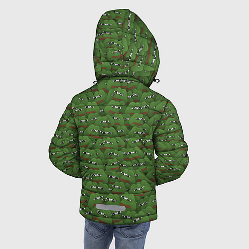 Зимняя куртка для мальчика Грустные лягушки / 3D-Черный – фото 4