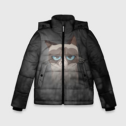Куртка зимняя для мальчика Grumpy Cat, цвет: 3D-красный