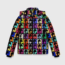 Куртка зимняя для мальчика The Beatles: pop-art, цвет: 3D-светло-серый