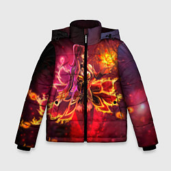 Куртка зимняя для мальчика Лист, цвет: 3D-черный