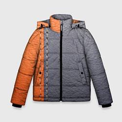 Куртка зимняя для мальчика Кожа, цвет: 3D-черный