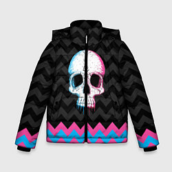 Куртка зимняя для мальчика Colored Skull, цвет: 3D-черный
