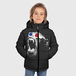 Куртка зимняя для мальчика 3D Monkey, цвет: 3D-светло-серый — фото 2