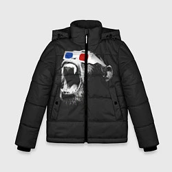 Куртка зимняя для мальчика 3D Monkey, цвет: 3D-черный