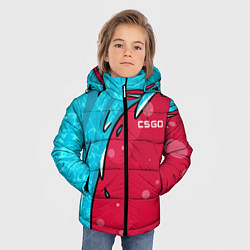 Куртка зимняя для мальчика Water Elemental - Дух воды, цвет: 3D-светло-серый — фото 2