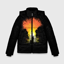 Куртка зимняя для мальчика Wasteland Apocalypse, цвет: 3D-черный