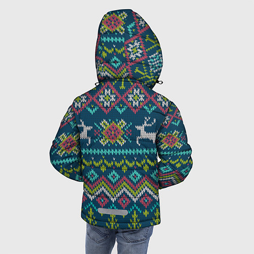 Зимняя куртка для мальчика Вязаный узор 6 / 3D-Черный – фото 4