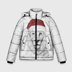 Куртка зимняя для мальчика Новогодний Лёва, цвет: 3D-черный