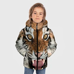 Куртка зимняя для мальчика Свирепый тигр, цвет: 3D-черный — фото 2