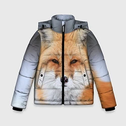 Куртка зимняя для мальчика Хитрая лиса, цвет: 3D-черный