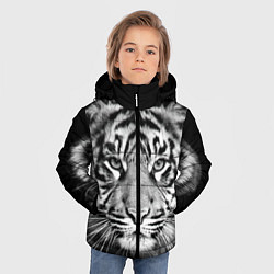 Куртка зимняя для мальчика Мордочка тигра, цвет: 3D-черный — фото 2
