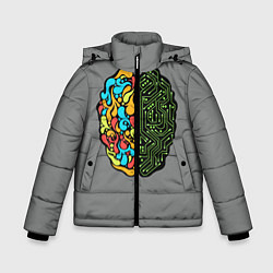 Куртка зимняя для мальчика Мужское и женское, цвет: 3D-черный