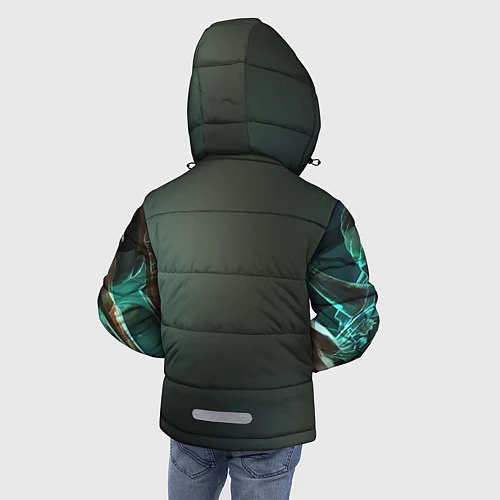 Зимняя куртка для мальчика Ренгар / 3D-Черный – фото 4