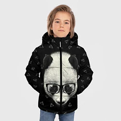 Куртка зимняя для мальчика Умная панда, цвет: 3D-черный — фото 2