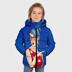 Куртка зимняя для мальчика Pop Art Girl, цвет: 3D-черный — фото 2