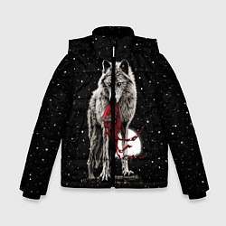 Куртка зимняя для мальчика Серый волк, цвет: 3D-черный