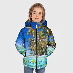 Куртка зимняя для мальчика Таиланд, цвет: 3D-светло-серый — фото 2