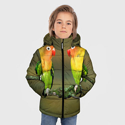 Куртка зимняя для мальчика Два попугая, цвет: 3D-черный — фото 2