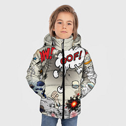 Куртка зимняя для мальчика Взрывы, цвет: 3D-черный — фото 2