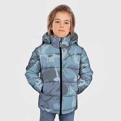 Куртка зимняя для мальчика Камуфляж: голубой/синий, цвет: 3D-светло-серый — фото 2