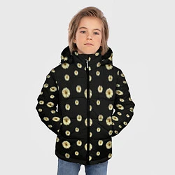 Куртка зимняя для мальчика Ромашки, цвет: 3D-черный — фото 2