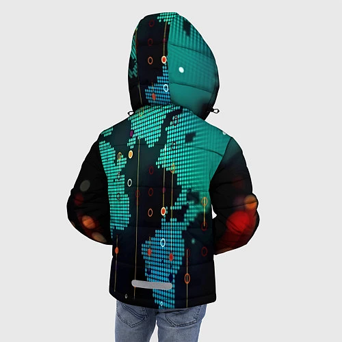 Зимняя куртка для мальчика Digital world / 3D-Черный – фото 4