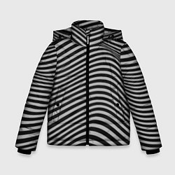 Куртка зимняя для мальчика Оптический узор, цвет: 3D-черный