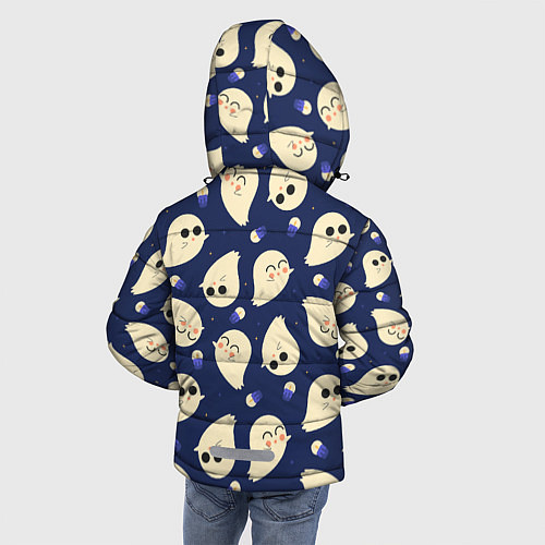 Зимняя куртка для мальчика Призрак на хэллоуин / 3D-Черный – фото 4