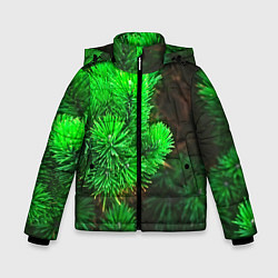 Куртка зимняя для мальчика Зелёная ель, цвет: 3D-черный