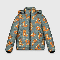 Куртка зимняя для мальчика Foxes Yoga, цвет: 3D-черный