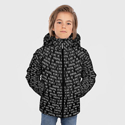 Куртка зимняя для мальчика Normal people scare me, цвет: 3D-черный — фото 2