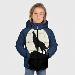 Куртка зимняя для мальчика Вой на луну, цвет: 3D-черный — фото 2