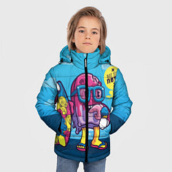 Куртка зимняя для мальчика Летнее мороженное, цвет: 3D-черный — фото 2
