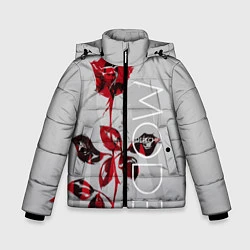 Куртка зимняя для мальчика Depeche Mode: Red Rose, цвет: 3D-черный