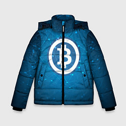 Куртка зимняя для мальчика Bitcoin Blue, цвет: 3D-красный