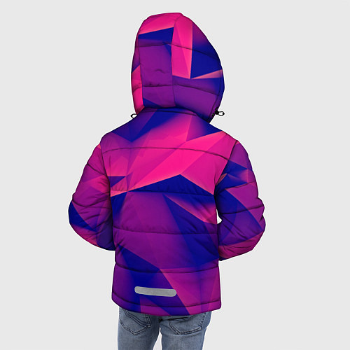 Зимняя куртка для мальчика Violet polygon / 3D-Черный – фото 4