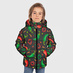 Куртка зимняя для мальчика Перчики, цвет: 3D-черный — фото 2