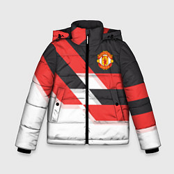 Куртка зимняя для мальчика Manchester United: Stipe, цвет: 3D-черный